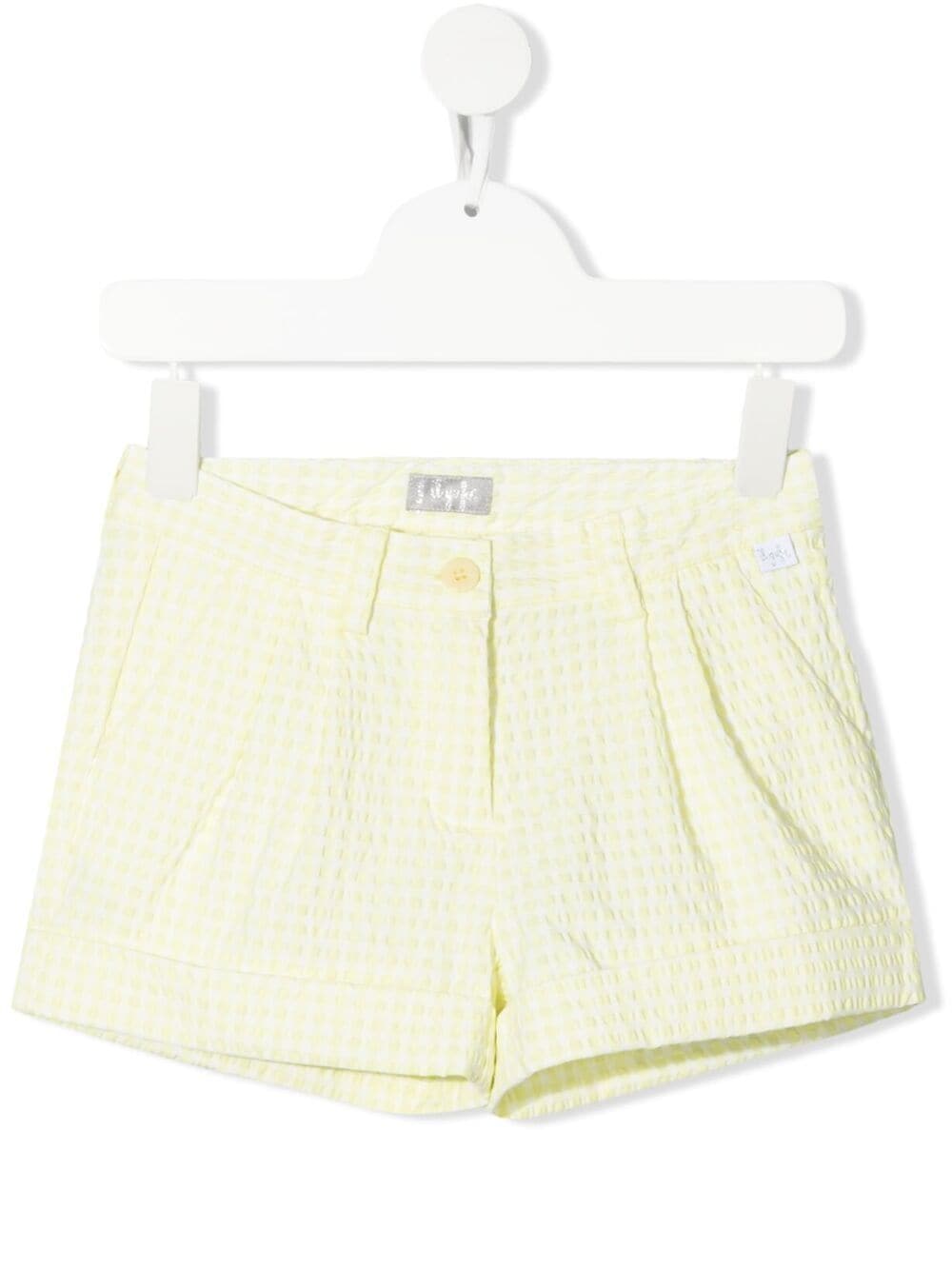 Il Gufo Shorts mit Vichy-Karo - Gelb von Il Gufo