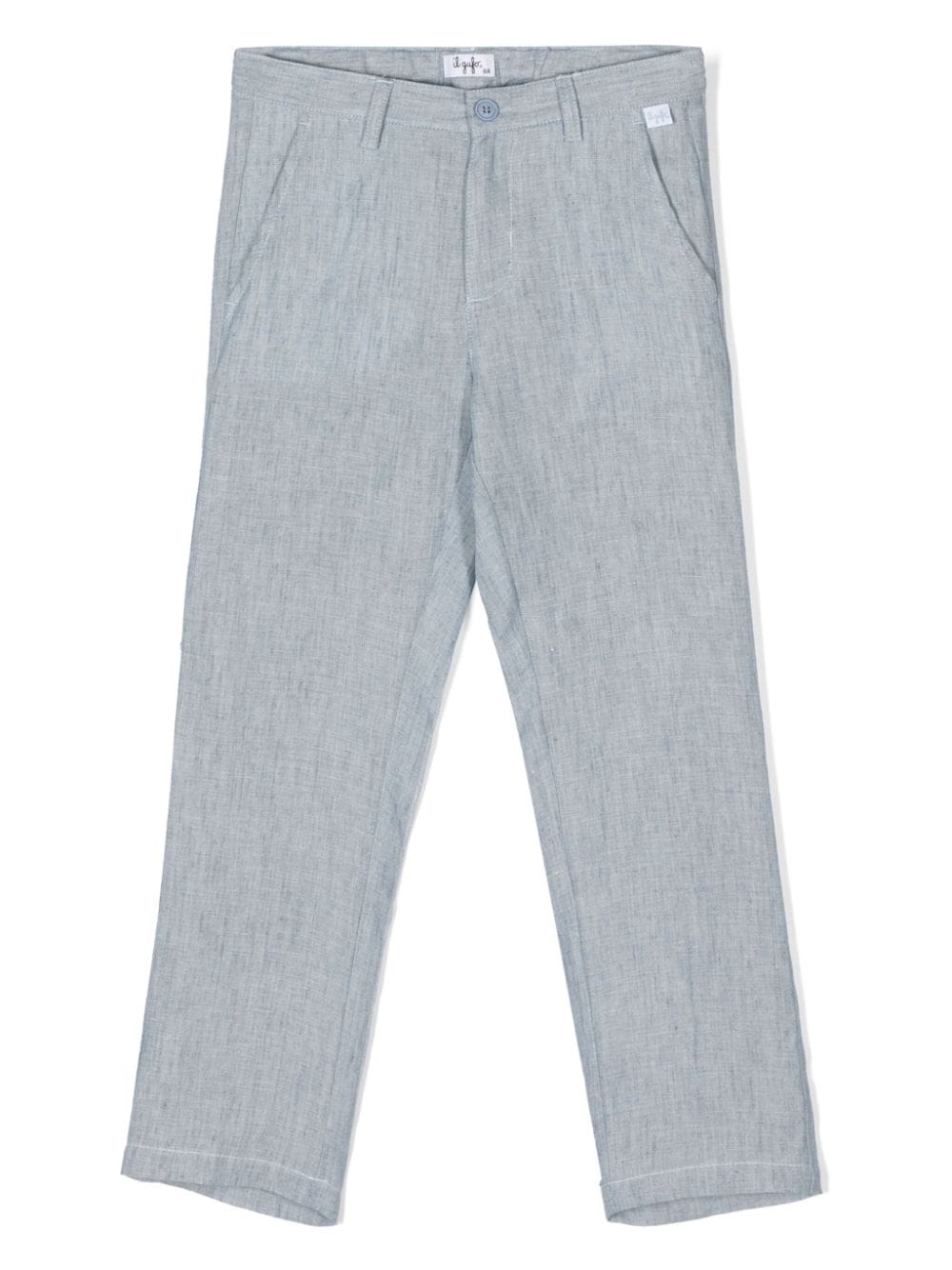 Il Gufo Melierte Straight-Leg-Hose - Blau von Il Gufo