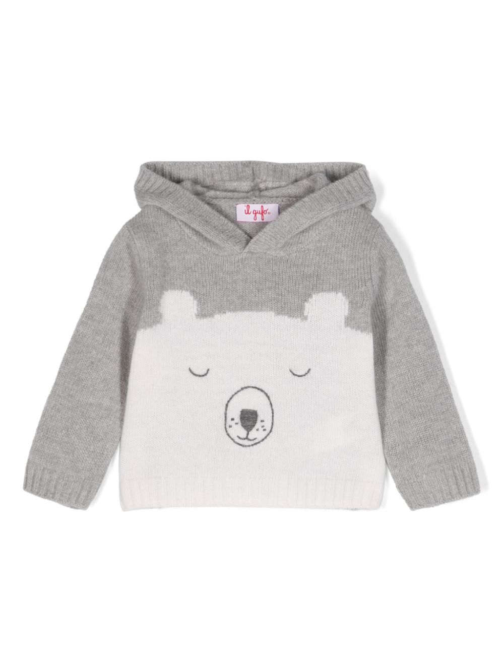 Il Gufo Fein gestrickter Hoodie - Grau von Il Gufo