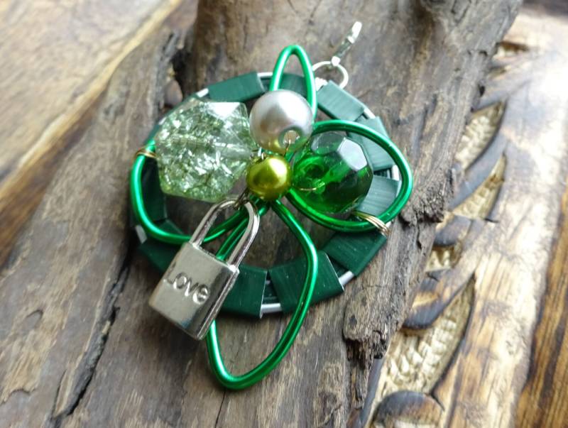 Upcycling Nespresso Kaffeekapsel Anhänger Schmuckanhänger Traumfänger Geschenk Geschenkide Handmade Jewelry Unique Gifts Accessories von IlanyDesign