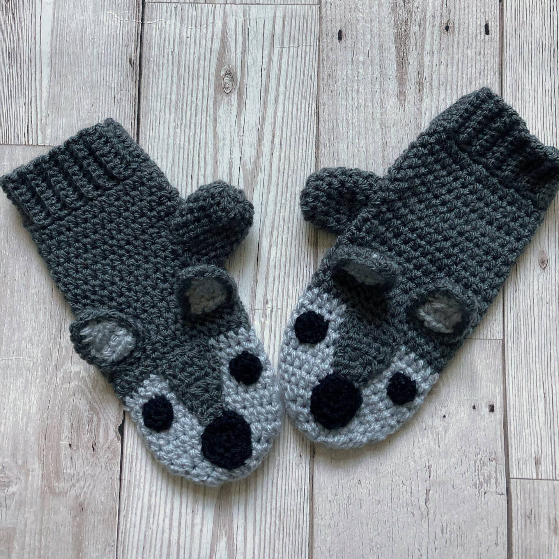 Kinder Wolf Handschuhe - Winter Geschenk von Ilikemakingstuffshop