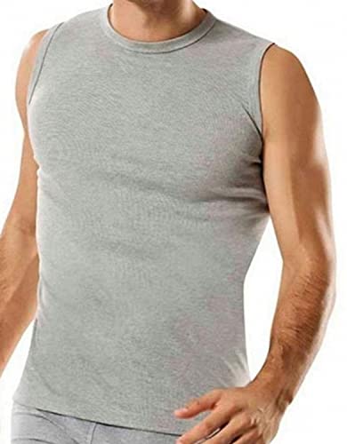 5 Stück Tutku Herren Shirts ärmellos Weiss, grau oder schwarz, Unterhemden Tank Top Shirt Baumwolle Gr. S bis XL (grau M) von Ilkadim Export