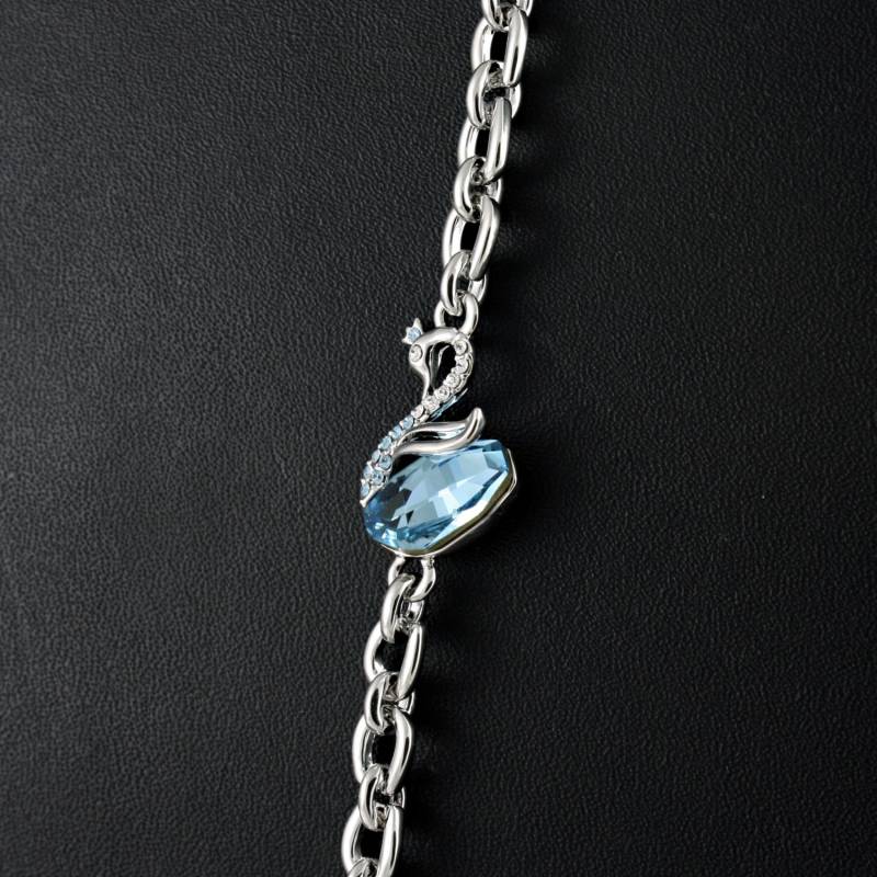 Armband "Schwan" Rhodiniert Mit Swarovski Elements von IllegalDesign