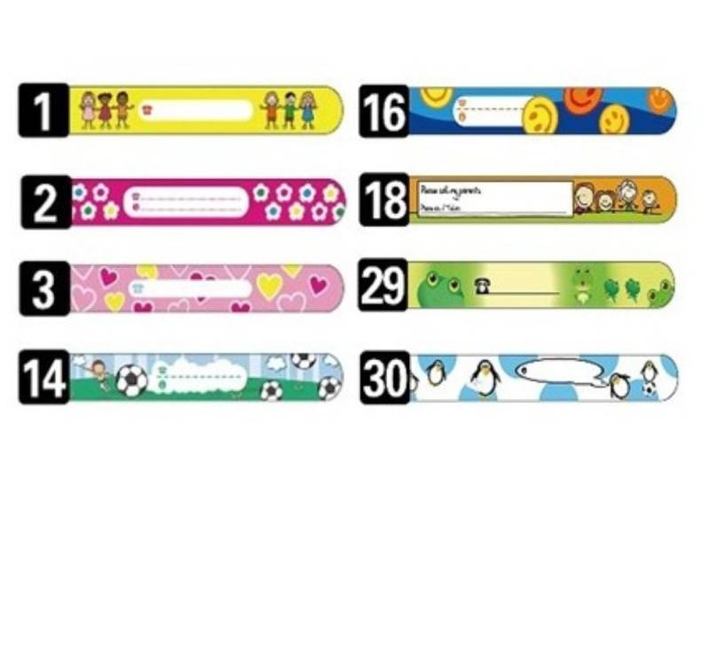 Illes-Laedchen Armband SOS Armbänder Notfallarmbänder Kinder Kinderarmband Adressarmband, wasserfest und robust von Illes-Laedchen