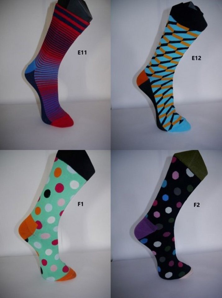 Illes-Laedchen Socken 4 Paar Bunte Socken - das optimale Weihnachtsgeschenk Weihnachtssocken viele tolle bunte Muster von Illes-Laedchen