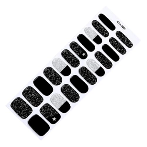 22 Stück Gel-Nagelstreifen, Gel-Nägel, Aufkleber, müheloses Auftragen ohne Licht, ideal für vielbeschäftigte Frauen und Mädchen von Illkjasfc