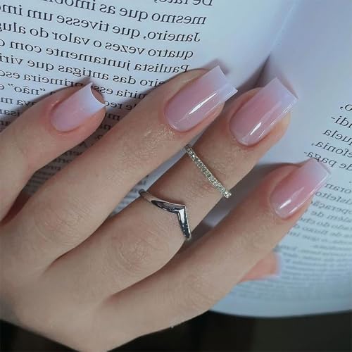 24 Stück Press On Nägel In Und Weiß Vollständige Abdeckung Künstliche Nägel Mittellang Quadratisch Künstliche Nägel Für Frauen Und Mädchen von Illkjasfc