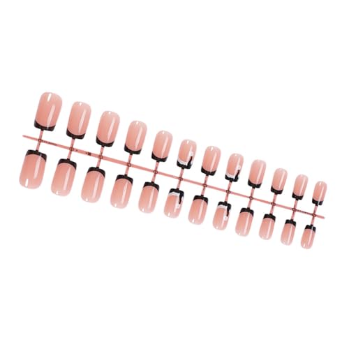 24 Stück Weihnachtsmütze Zum Aufkleben Auf Den Nägeln Französische Spitze Vollständige Abdeckung Künstliche Nägel Kurzes Drücken Auf Den Nägeln Künstliche Nägel Für Frauen von Illkjasfc