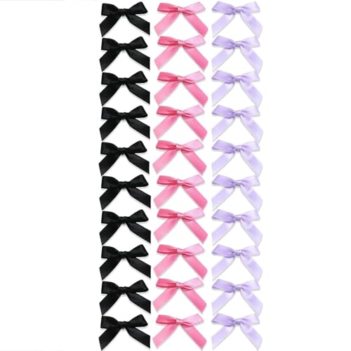 30 Stück Winzige Schleife Haarspangen für Frauen Mädchen Kinder Schwarz Weiß Haarschmuck für Hochzeiten Partys Schwarz Weiß Haarschleifen von Illkjasfc