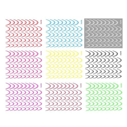 9 Blatt French Tip Line Nails Aufkleber French Line Nails Aufkleber French Tip Nails Art Aufkleber Maniküre Aufkleber von Illkjasfc