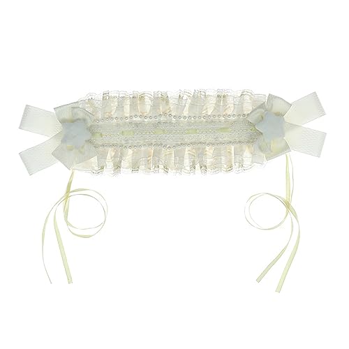 Cosplay Maid Plissee Spitze Haarreifen Frauen Elegante Schleife Make-up Stirnband für Mädchen Cosplay Dienstmädchen Haarschmuck von Illkjasfc