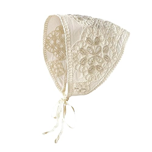 Damen-Haarband mit hohlem Blumenmuster, gestrickt, dreieckig, süß, elastisch, Haarbänder, Turban, Haar-Accessoires von Illkjasfc
