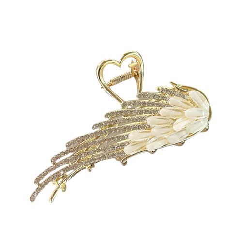 Elegante Haarklammer mit Strasssteinen, Flügelform, für Damen und Mädchen, modisches Haarstyling-Accessoire für den täglichen Gebrauch, Haarklammer für Frisuren von Illkjasfc