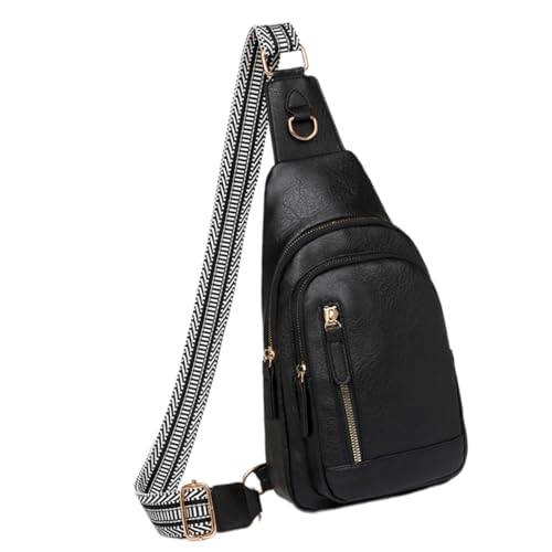Elegante Mehrlagige Damen Umhängetasche Mit Geräumigen Designs Vintage Brusttasche Aus Weichem PU Leder von Illkjasfc