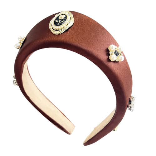 Elegantes Haarband mit rosa Perlen für Damen im Vintage-Stil, elegantes Haar-Accessoire für Hochzeiten und Partys von Illkjasfc