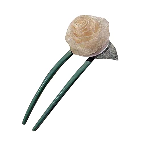 Essstäbchen, Blumen-Haarnadeln für Damen, Blumen-Haarnadeln, Gabel, Blumen-Haarnadel für Brötchen von Illkjasfc