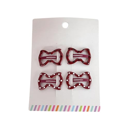 Flache Haarspange für Kinder, Seitenclip, Haarschmuck für Frauen und Mädchen, Strauß, süße gepunktete Purpurrote Foto-Requisiten von Illkjasfc