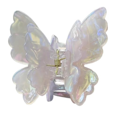Haarklammer aus Acetat, Schmetterling, eleganter Pferdeschwanz-Haarhalter, Federclip, für Damen, ästhetisch, Hochzeit, Hochsteckfrisur, Haarklammer von Illkjasfc