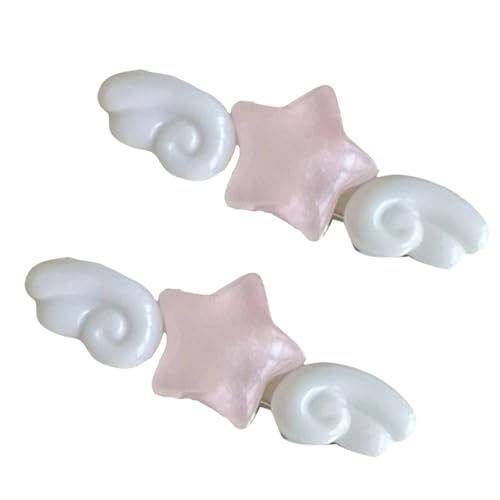 Haarspange mit Sternenflügeln für Damen, Teenager, dünnes Haar, süße Haarnadeln, 2000er-Jahre, Haar-Accessoires mit sicherem Griff von Illkjasfc