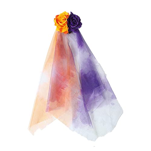 Hochzeitspunk-Haarnadel, Brautgarne, Blume, elegantes Brautzubehör, kurzes Garn, Damen, Halloween, Cosplay, Haarnadel von Illkjasfc