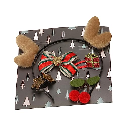 Illkjasfc 5 x Weihnachts-Kopfschmuck mit Rentiergeweih-Haarreif, Urlaubsparty, Erwachsene, Kinder, dekorative Kopfbedeckung von Illkjasfc