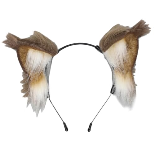 Illkjasfc FauxFurs Katzenohren-Haarreif für Damen, Party-Haarband, Anime-Stirnband, Party-Kostüm, Mädchen, weiblich, Cosplay-Kopfschmuck von Illkjasfc
