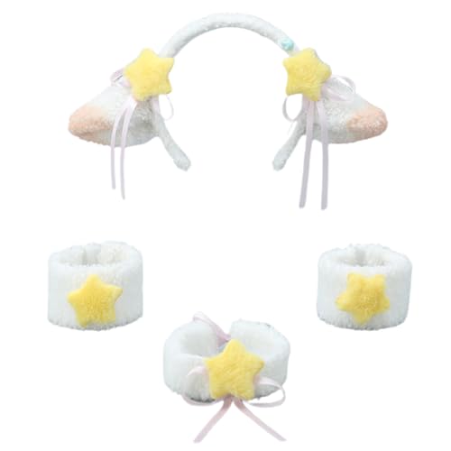 Illkjasfc Haarreif mit pelzigen Schaf-Ohren, Plüsch-Haarband, Rollenspiel, Anime-Kostüm, Halsbekleidung, Damen, Teenager, Mädchen, Cosplay, Verkleidungszubehör Illkjasfc Haarreif mit pelzigen Schaf-Ohren, Plüsch-Haarband, Rollenspiel, Anime-Kostüm, Halsbekleidung, Damen, Teenager, Mädchen, Cosplay, Verkleidungszubehör von Illkjasfc