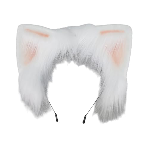 Illkjasfc Kunstpelz, Katzenohren-Stirnband, Cosplay-Kostüm, Haarreif, Party-Requisiten, Kopfschmuck, Maskerade, Kopfschmuck, Animationszubehör von Illkjasfc