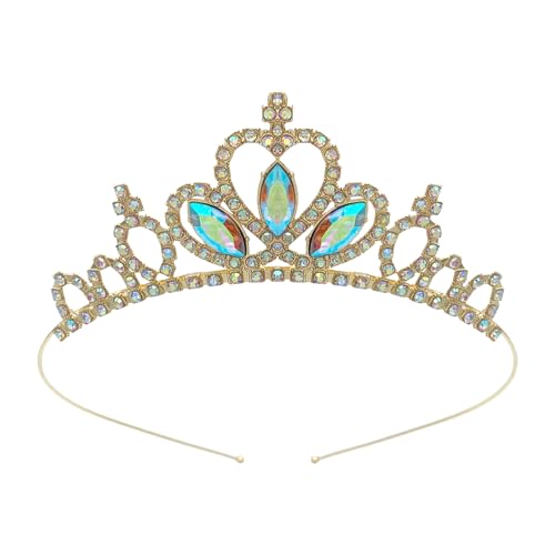 Illkjasfc Queen Crowns Modischer Kopfreifen Glitzernder Kopf Ornament Haarstyling-Werkzeug für Kinder Erwachsene Neujahr Foto Requisiten von Illkjasfc
