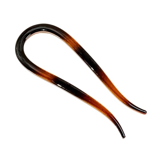 Klassischer U-förmiger Haarkamm, Ziegenhorn-Design, Harz-Haarspangen, Haargabeln für Frauen, verschiedene Haarstyling-Zubehör, U-förmiger Haarkamm für Haarstyling von Illkjasfc