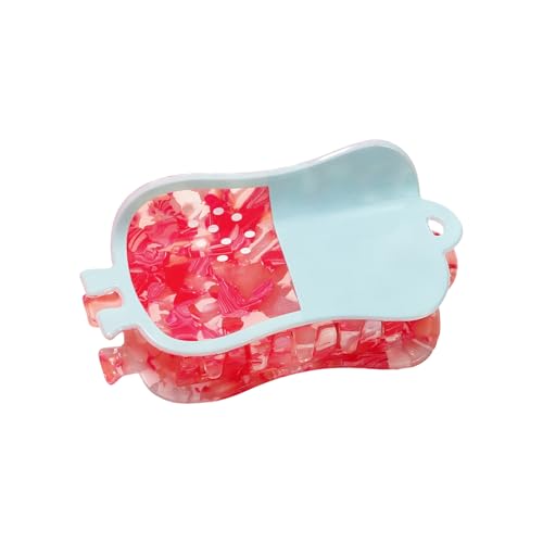 Kreative herzförmige Haarklammer, praktische PVC-Haarnadel, rutschfester Griff für langes Haar, Styling-Zubehör, Herz-Haarspange für Frauen von Illkjasfc