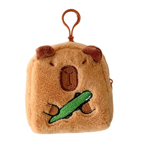 Lovely Capybara Münzgeldbörse Kleingeldbörse Kleine Geldbörsen Mädchen Cartoon Tier Kopfhörer Aufbewahrungstasche Plüsch Münzbeutel Cartoon Tier Wechselgeld Capybara Kopfhörer Aufbewahrungstasche von Illkjasfc