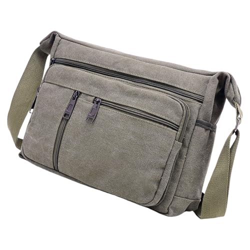 Modische Herren Umhängetasche Große Canvas Tasche Mit Mehreren Taschen Für Praktische Aufbewahrung Und Bequemes Tragen von Illkjasfc