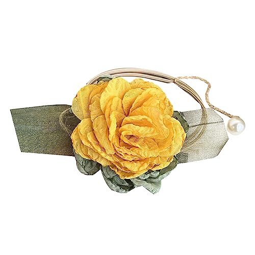 Multifunktionales Haarband mit Blumen und Perlen und Quasten, dekoratives Accessoire für Erwachsene, Damen, Teenager, Mädchen, Kopfbedeckung von Illkjasfc