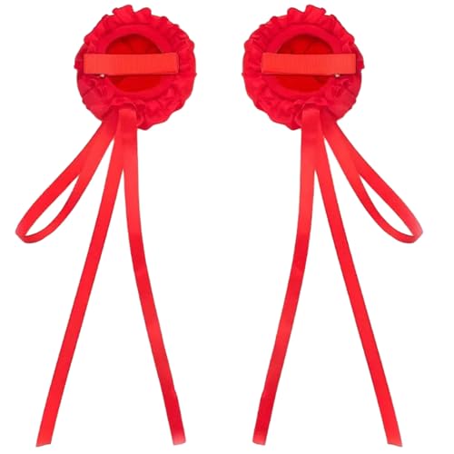 Roter Haarschmuck für Cosplay, Rollenspiele, Haargummis, Kopfbedeckung, Make-up, Waschen, Gesicht, Haargummis, Halloween-Party von Illkjasfc