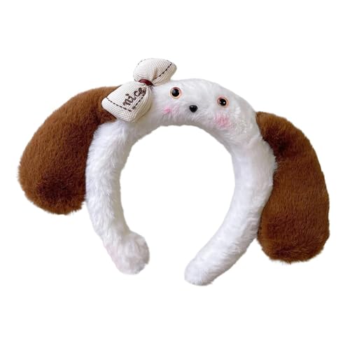 Schöner 3D-Cartoon-Ohr-Haarreif, Plüschtier-Haarband, Musik-Festival, Kopfbedeckung, weibliches Make-up-Stirnband für den täglichen Gebrauch von Illkjasfc