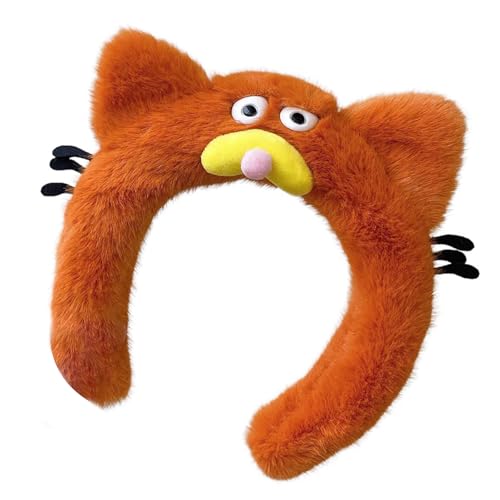 Schöner 3D-Cartoon-Ohr-Haarreif, Plüschtier-Haarband, Musik-Festival, Kopfbedeckung, weibliches Make-up-Stirnband für den täglichen Gebrauch von Illkjasfc