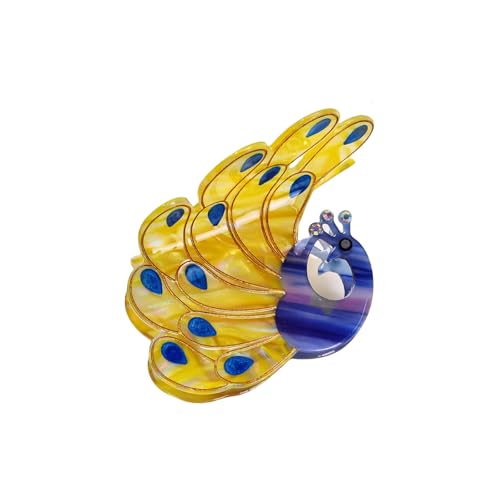 Stilvolle Strass-Haarklammer aus Acetat, Haarschmuck, Party, tägliche Frisur für Frauen und Mädchen, Pfauen-Haarspange Stilvolle Strass-Haarklammer aus Acetat, Haarschmuck, Party, tägliche Frisur für Frauen und Mädchen, Pfauen-Haarspange von Illkjasfc