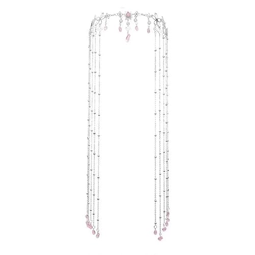 Stirnkette für Braut, Quasten, Stirnband mit Blumen-Anhänger, Persönlichkeit, Wassertropfen-Anhänger, Haarschmuck von Illkjasfc