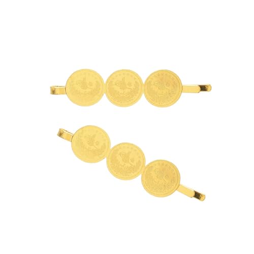 Vergoldete Münz-Haarspange, ethnischer Schmuck für Brautjungfern und Haar-Accessoires, Kleidung von Illkjasfc