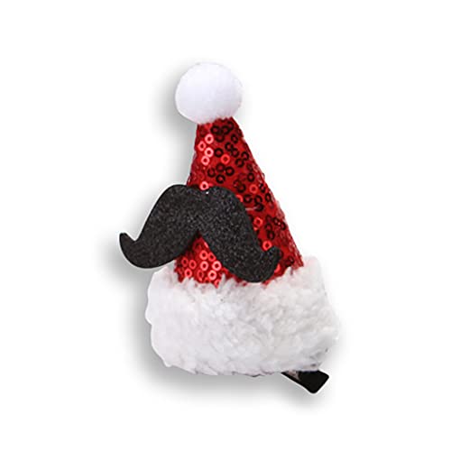 Weihnachtsmini Pailletten Santa Haare Clip Cartoon Bart Party Haarnadel von Illkjasfc