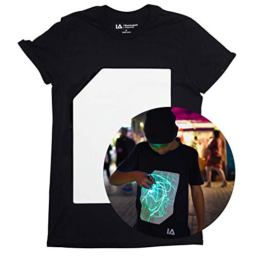Illuminated Apparel Leuchtet Im Dunkeln Interaktives Leucht-T-Shirt (Schwarz/Grün, L) von Illuminated Apparel