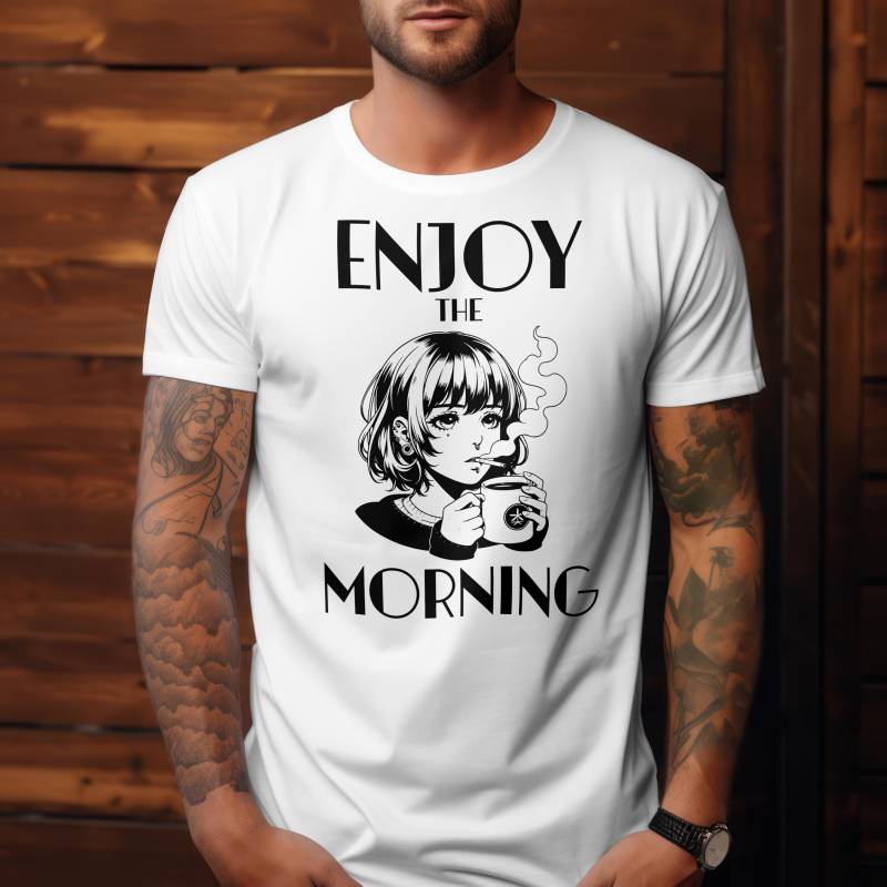 Enjoy The Morning/Unisex Softstyle T-Shirt von IlluminationbySascha