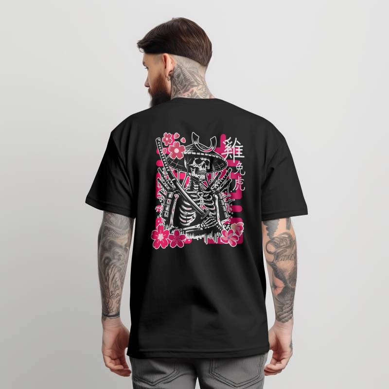 Skeleton Samurai/Unisex Softstyle T-Shirt/Backprint von IlluminationbySascha