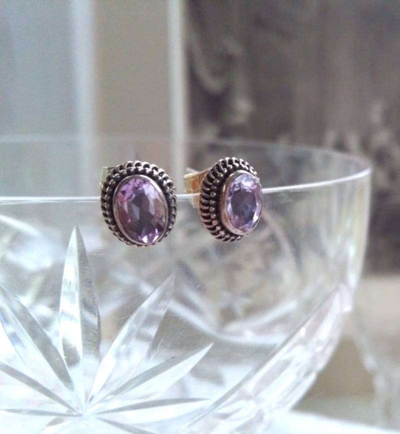 Amethyst Sterling Silber Ohrstecker Amethyst Sterling Silber Ohrstecker von IllunisMoon