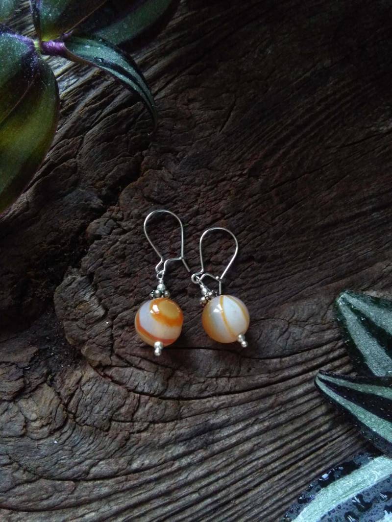 Karneol Achat Perle Silber Ohrringe, Sehen Die Auswahl Der Farben, Koi-Karpfen, Feuer, Clementine, Auburn Karneol Achat Perle Silber Ohrringe, Sehen Die Auswahl Der Farben, Koi-Karpfen, Feuer, Clementine, Auburn von IllunisMoon