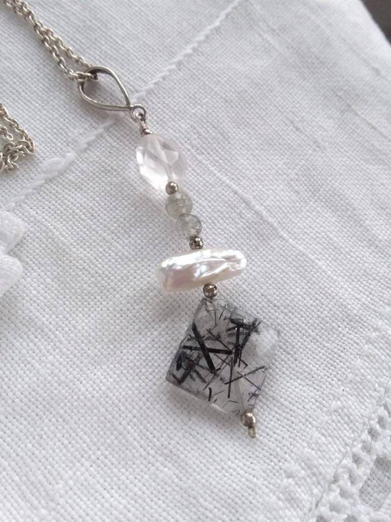Topas Und Keshi Perle Sterling Silber Anhänger Topas Und Keshi Perle Sterling Silber Anhänger von IllunisMoon