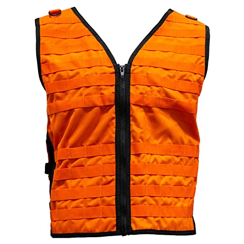 Illusion Systems Taktische Molle-System-Weste – Jagdausrüstung – Outdoor-Bekleidung – Hirsch, Vogel, Enten und Truthahnjagd – OSFA, Solid Orange, One Size von Illusion Systems