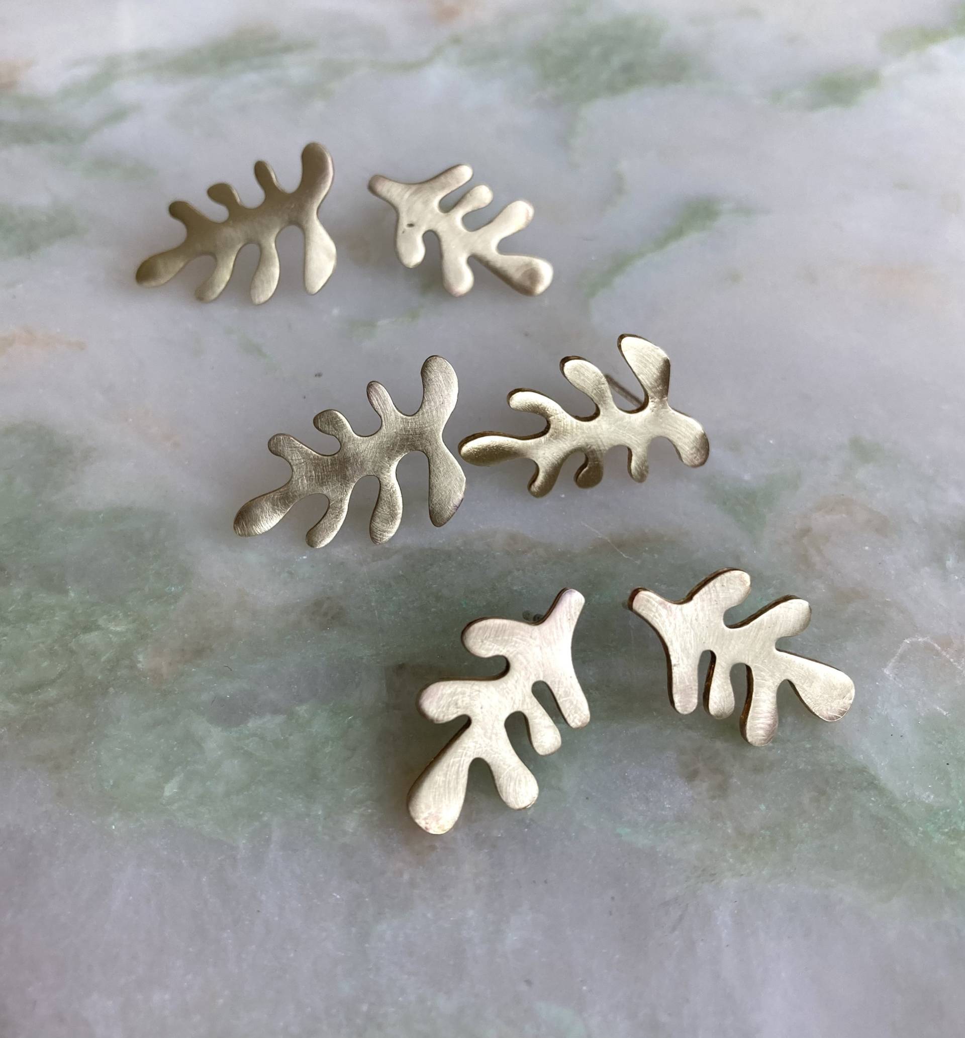 Mati Ohrringe | Messing Und Eco Sterling Silber Blatt Matisse Weihnachtsgeschenk Für Sie Zubehör Kaltes Wetter Mati Ohrringe | Messing Und Eco Sterling Silber Blatt Matisse Weihnachtsgeschenk Für Sie Zubehör Kaltes Wetter von Illustrationist