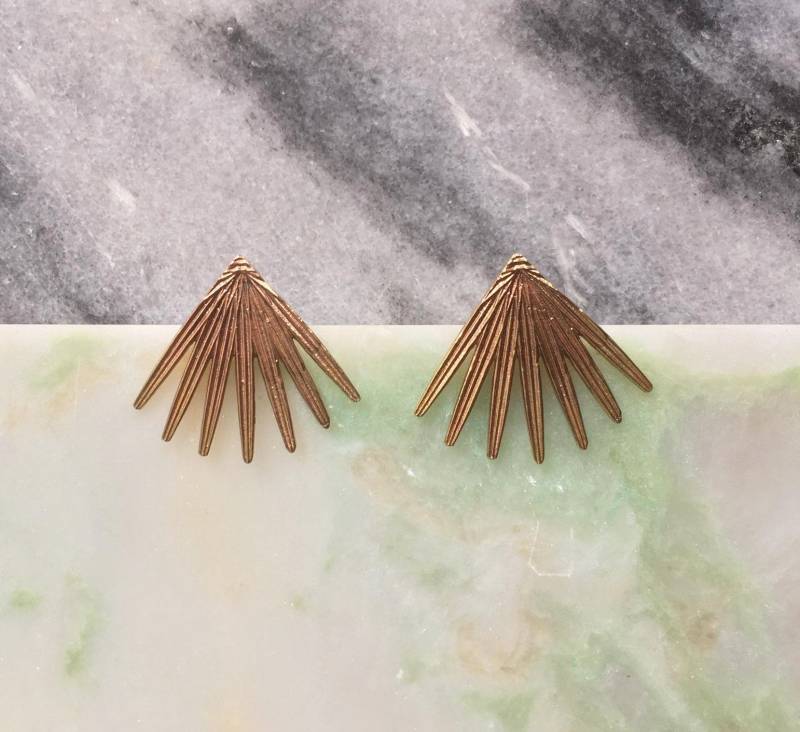 Rysa Ohrringe | Messing Und Eco Sterling Silber Fächer Weihnachtsgeschenk Für Sie Zubehör Kaltes Wetter Rysa Ohrringe | Messing Und Eco Sterling Silber Fächer Weihnachtsgeschenk Für Sie Zubehör Kaltes Wetter von Illustrationist
